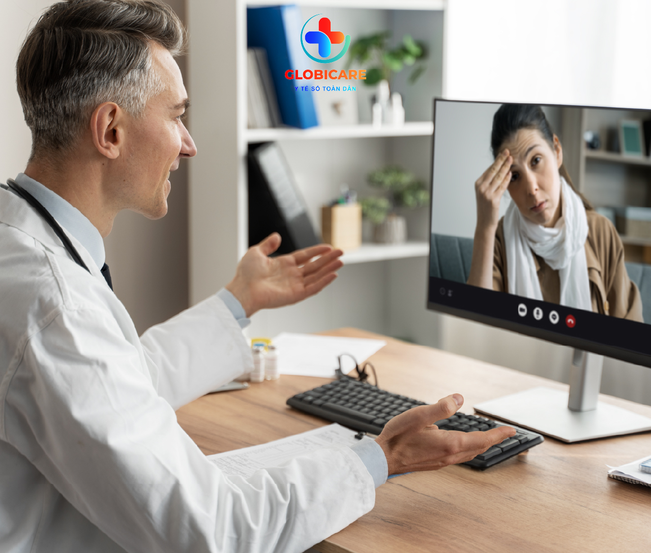 video call bệnh nhân và bác sĩ